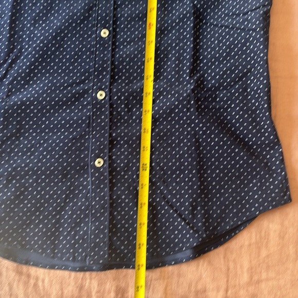 Zara Men’s Slim Fit Dark Blue Paisley Shirt – Size Medium - Picture 6 of 7